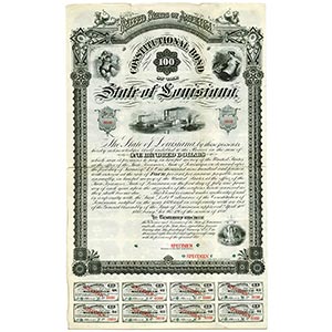 Louisiana, 1880, Specimen $100, 4% Coupon ... 
