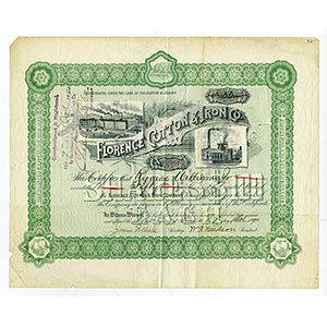Alabama. 1890, 50 Shares, I/U, 50 Shares, ... 